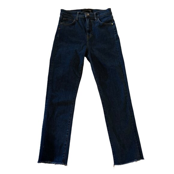 Veronica Beard Ryleigh Slim Straight High Rise Denim Jeans in Washed Oxf… - Picture 13 of 16